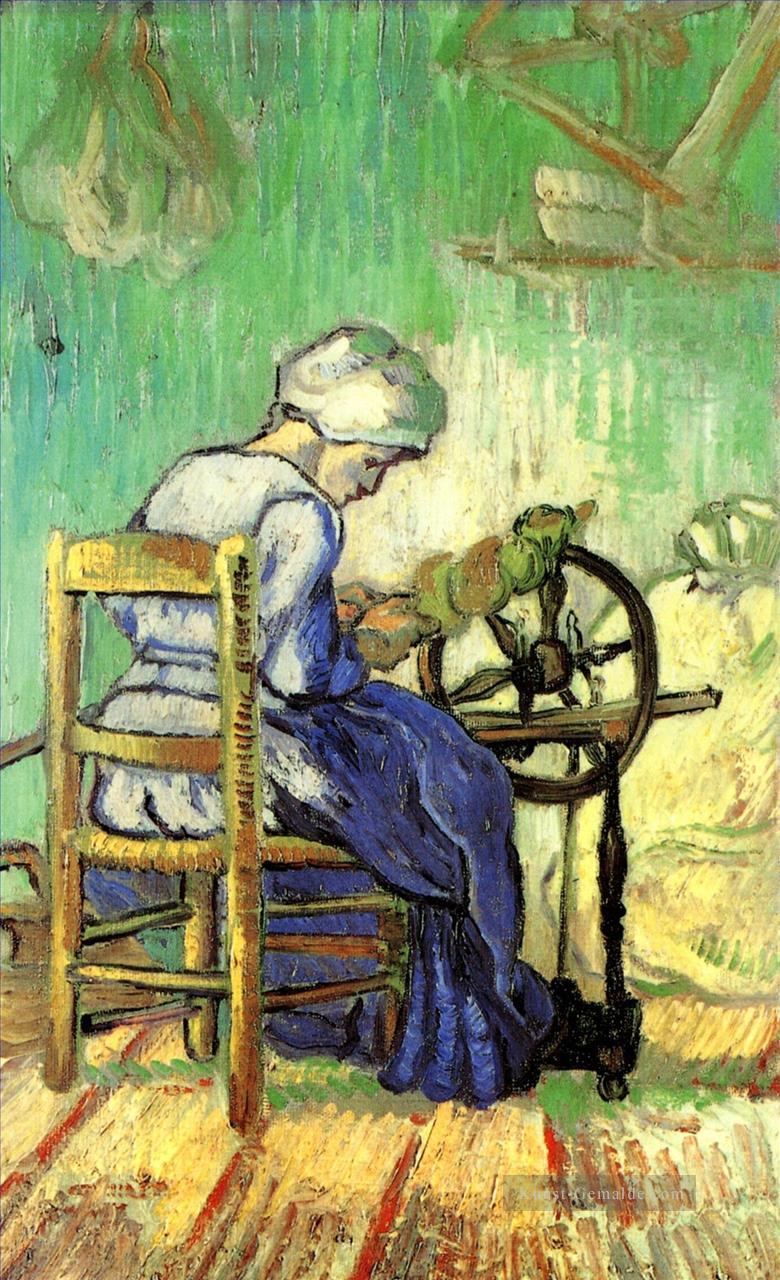 Der Spinner nach Hirse Vincent van Gogh Ölgemälde